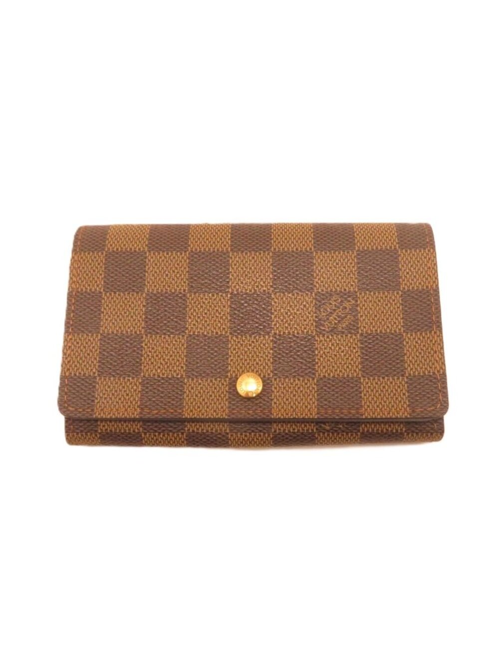 Louis Vuitton Porte Monnaie Billets Tresor Damier Wallet Canvas Brown Coin Purse